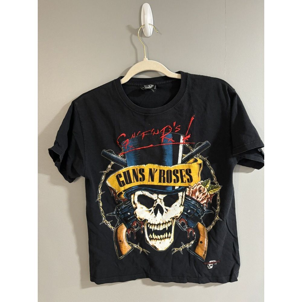 Rock & Death‎ Guns N Roses Graphic T-Shirt Mens Medium Black Skull Band Tee